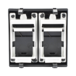 M?dulo Color Grafito con 2 Espacios para Jack Keystone con Guardapolvo para las Cajas de Escritorio Ofiblock y Teleblock / (KB76/14) - Image 3