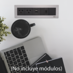 Caja Para Instalación en Escritorio para Voz, Datos o Contactos Eléctricos / Capacidad para 4 Módulos / Salida de Cables Posterior / Los Módulos se Adquieren Aparte / (KFC134/14CY) - Image 4