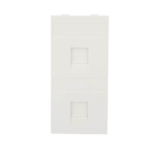 Placa Plana de Voz y Datos con Guardapolvo para 2 RJ45 / Color Blanco / 2 Puertos para Jacks Keystone / Compatible con Cajas de Pavimento SM-CPAV-2 y SM-CPAV-4 / Modelo S76B/9 - Image 3
