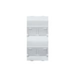 (S80CMD64/9) Placa Voz y Datos Inclinada con Guardapolvo y Adaptador Cu?druple para RJ45 Keystone