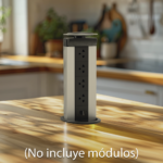 Teleblock Simon K45 para Voz, Datos, Multimedia o Contactos El?ctricos / Capacidad para 4 M?dulos K45 / Apertura Manual con Tapa Abatible / Instalaci?n en Mobiliario de Oficina o Comercial / (KTL204CY) - Image 4