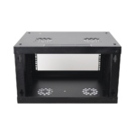 Gabinete de Pared de 6U con Puerta de Cristal Templado, 455 mm de Profundidad Total, Rack de 19in, Acero Reforzado Color Negro. - Image 4