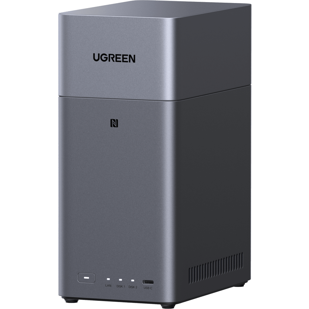 NAS UGREEN NASync DH2300 / Procesador RK3576 / 4GB  / 32GB eMMC / 2 Bahías SATA / JBOD-Basic-RAID 0-RAID 1 / Puerto HDMI 4K / 1 GbE / USB 3.2 Gen 1 Type-C / Detección NFC