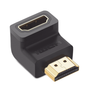 Adaptador HDMI de 90 Grados Macho a Hembra / Hacia Abajo / HDMI 2.0 4K@60Hz / Proporciona Flexibilidad Sin Doblar los Cables HDMI