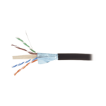 Bobina de Cable Blindado F/UTP de 4 Pares, Para Exterior con Gel, Cat6A (23 AWG), Industrial para Climas Extremos, Enterrado Directo, Color Negro, 305 Metros (1000 Pies)