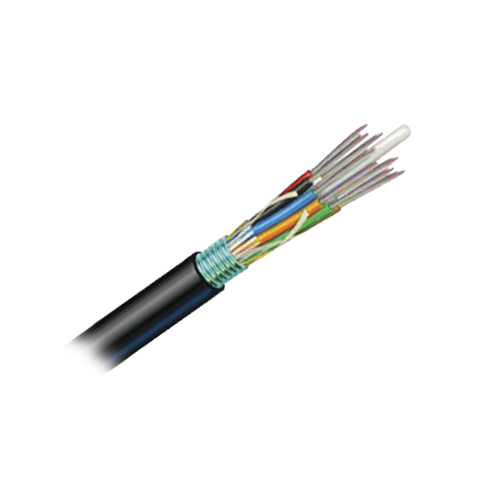 Cable de Fibra ?ptica de 12 Hilos, OSP (Planta Externa), No Armada, Gel, MDPE (Polietileno de Media Densidad), Monomodo OS2, 1 Metro (3.28 Pies)