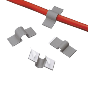 Clip adhesivo 12,7 mm, gris claro