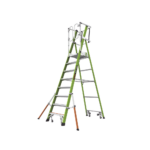Escalera Fija de 8' (2.4m) de Fibra de Vidrio con Jaula y Peldaños de Aluminio. (SKU:19708-146).