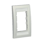 Marco de Placa Frontal Ejecutiva, Para Dos Insertos de 1/2 o Tres Insertos de 1/3, Color Blanco Mate