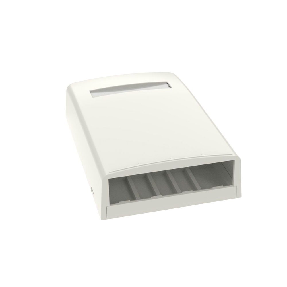 Caja de Montaje en Superficie, Para 4 M?dulos Mini-Com, Color Blanco Mate