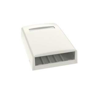 Caja de Montaje en Superficie, Para 4 M?dulos Mini-Com, Color Blanco Mate