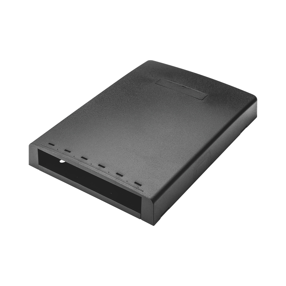 Caja de Montaje en Superficie, Con Accesorio para Resguardo de Fibra ?ptica, Para 6 M?dulos Mini-Com, Color Negro
