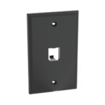 Placa de Pared Vertical Cl?sica, Salida Para 1 Puerto Mini-Com, Color Negro - Image 2