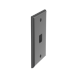 Placa de Pared Vertical Cl?sica, Salida Para 1 Puerto Mini-Com, Color Negro - Image 4