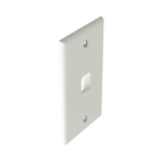 Placa de Pared Vertical Cl?sica, Salida Para 1 Puerto Mini-Com, Color Blanco Mate - Image 3