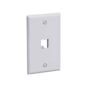 Placa de Pared Vertical Cl?sica, Salida Para 1 Puerto Mini-Com, Color Blanco