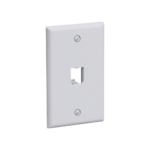 Placa de Pared Vertical Cl?sica, Salida Para 1 Puerto Mini-Com, Color Blanco