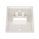 Placa de Pared Vertical Cl?sica, Salida Para 2 Puertos Mini-Com, Color Blanco Mate - Image 4