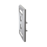 Placa de Pared Vertical, de Acero Inoxidable, Salida Para 2 Puertos Mini-Com, Con Espacios Para Etiquetas - Image 2