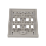 Placa de Pared Vertical, de Acero Inoxidable, Salida Para 4 Puertos Mini-Com, Con Espacios Para Etiquetas - Image 3