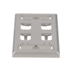 Placa de Pared Vertical, de Acero Inoxidable, Salida Para 4 Puertos Mini-Com, Con Espacios Para Etiquetas - Image 4