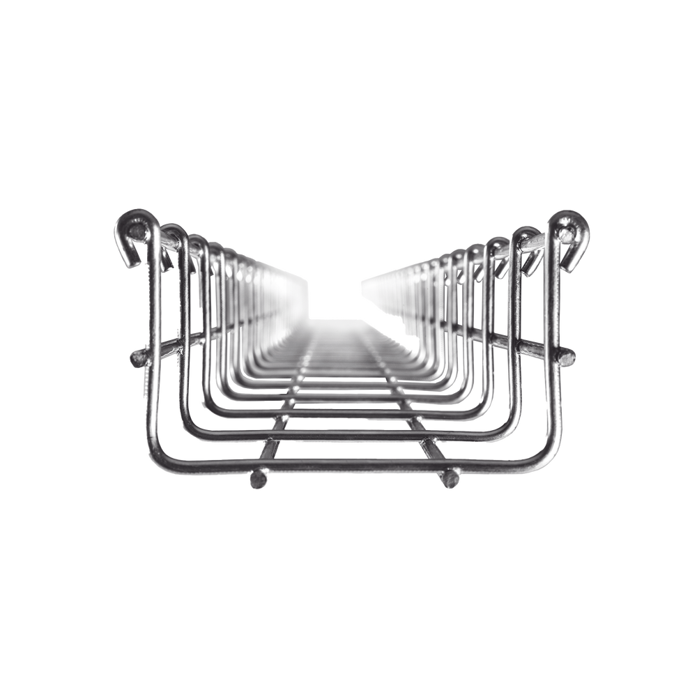 Charola Tipo Malla 54/100 mm, Acabado Electro Zinc, Hasta 86 Cables Cat6, Tramo de 3 Metros