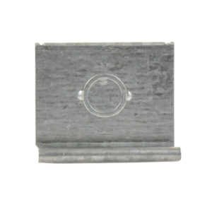 Placa salida a tubo automática con chequeador 1/2 y 3/4 de 66 mm, con acabado Electro Zinc