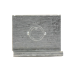 Placa salida a tubo automática con chequeador 1/2 y 3/4 de 66 mm, con acabado Electro Zinc