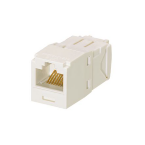 Conector Jack RJ45 Estilo TG, Mini-Com, Categor?a 6, de 8 Posiciones y 8 Cables, Color Blanco ?rtico