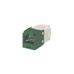 Conector Jack RJ45 Estilo TG, Mini-Com, Categor?a 6, de 8 Posiciones y 8 Cables, Color Verde