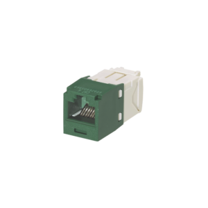 Conector Jack RJ45 Estilo TG, Mini-Com, Categor?a 6, de 8 Posiciones y 8 Cables, Color Verde
