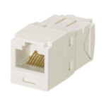 Conector Jack RJ45 Estilo TG, Mini-Com, Categor?a 6, de 8 Posiciones y 8 Cables, Color Blanco Mate