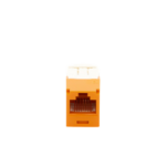 Conector Jack RJ45 Estilo TG, Mini-Com, Categor?a 6, de 8 Posiciones y 8 Cables, Color Naranja - Image 4