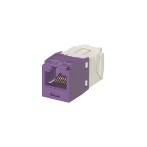 Conector Jack RJ45 Estilo TG, Mini-Com, Categor?a 6, de 8 Posiciones y 8 Cables, Color Violeta