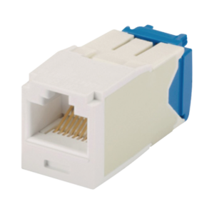 Conector Jack RJ45 Estilo TG, Mini-Com, Categor?a 6A, de 8 Posiciones y 8 Cables, Color Blanco