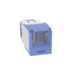 Conector Jack RJ45 Estilo TG con Ventana, Mini-Com, Categor?a 6A, de 8 Posiciones y 8 Cables, Color Azul