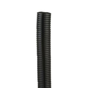 Tubo Corrugado Abierto para Protección de Cables, 1.25 in (31.8 mm) de Diámetro, 15.2 m de Largo, Color Negro