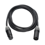 Cable XLR | 3 polos | Conector Hembra-Macho | Serie M | Carcasa Negra | Contactos Dorados | Ideal para Microfonía | Longitud 3m - Image 2