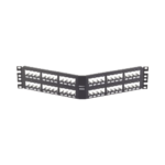 Panel de Parcheo Modular Mini-Com (Sin Conectores), Angulado, Totalmente Blindado, de 48 Puertos, 2UR