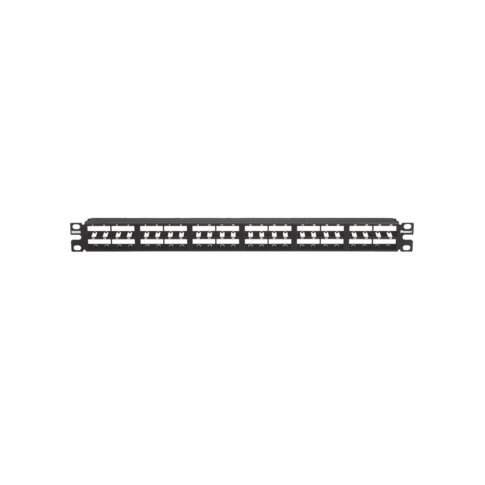 Panel de Parcheo Modular Mini-Com (Sin Conectores), Plano, Sin Blindaje, Alta Densidad, Identificaci?n Pre-Impresa, de 48 Puertos, 1UR