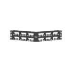 Panel de Parcheo Modular Mini-Com (Sin Conectores), Angulado Instalaci?n la Ras, Sin Blindaje, de 48 Puertos, 2UR - Image 2