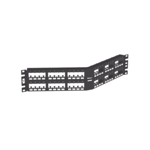 Panel de Parcheo Modular Mini-Com (Sin Conectores), Angulado Instalaci?n la Ras, Sin Blindaje, de 48 Puertos, 2UR