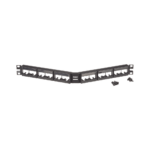 Panel de Parcheo Modular Mini-Com (Sin Conectores), Angulado, Sin Blindaje, Con Etiqueta y Cubierta, de 24 Puertos, 1UR - Image 4