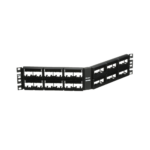 Panel de Parcheo Modular Mini-Com (Sin Conectores), Angulado, Sin Blindaje, Con Etiqueta y Cubierta, de 48 Puertos, 2UR - Image 2