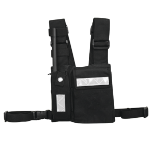 Pechera Universal Sin Logo con Soporte para Radio y Bolígrafo más Bolsa con Cinta Adherente para su Seguridad.
