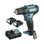 Atornillador broquero cambio rápido 3/8”.  2 baterías 12v de 1.5 amperes y cargador.