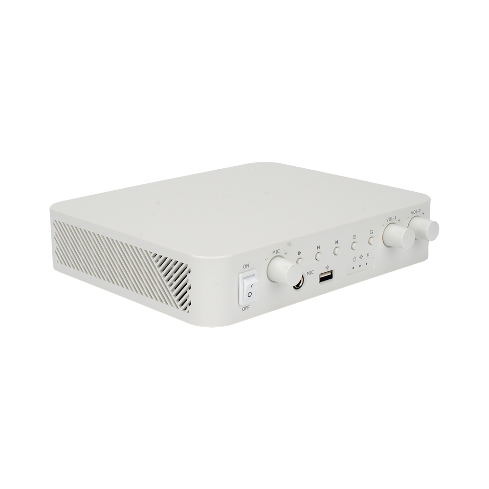 Amplificador | Bluetooth | 2 Canales | 30 W por Canal | Salida 4-8 Ω x 2 | 100V COM x 2 | Una Zona | Música Ambiental