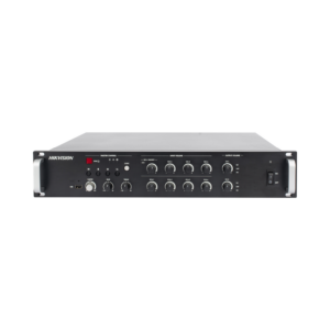 Amplificador de Red | 2 zonas de 250W  | 100V/70V | Calendarización de eventos | Biblioteca de Materiales de Audio | Entrada de Alarma | Hik-connect /Hikcentral profesional