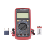 KIT Multímetro Digital DT9205A 600 Vcc /  Vca  CATII,  con Pantalla LCD. Incluye Batería ER-9V de 9V - Image 2