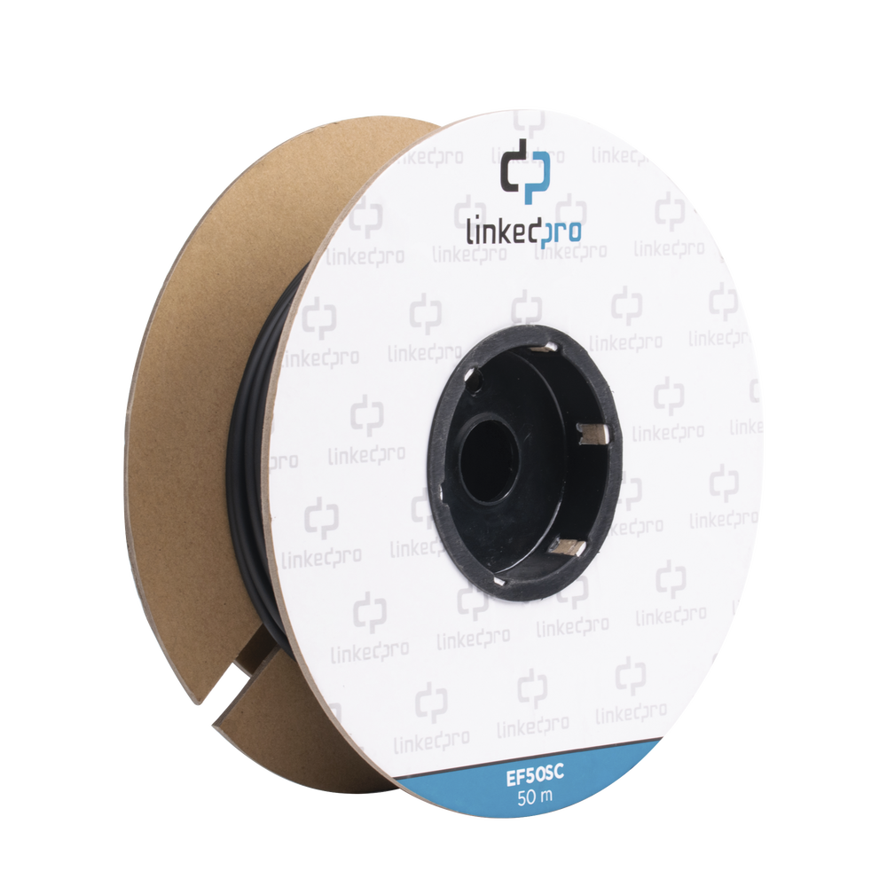 Carrete de Fibra ?ptica Monomodo con Conectores SC-SC Duplex, Reforzada con Kevlar, de 50 Metros (164.04 Pies), Para Instalaciones Subterr?neas por Tuber?a
